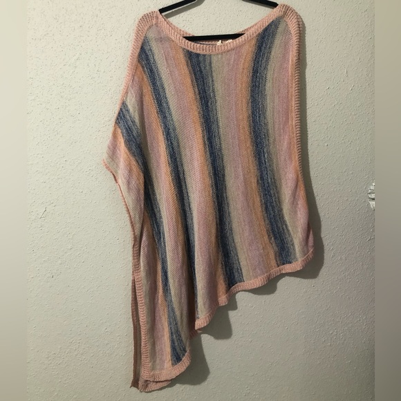 Anthropologie Moth boho knit multicolor poncho - Picture 3 of 5